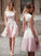 A-Line/Princess Sleeveless Scoop Applique Tulle Short/Mini Dresses CICIP0008469