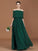 A-Line/Princess Pleats Off-the-Shoulder Floor-Length Chiffon Bridesmaid Dress CICIP0005361