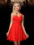 A-Line/Princess Straps Acrylic Jewels Sleeveless Short Chiffon Dresses CICIP0008288