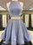 A-Line/Princess Sleeveless Bateau Satin Beading Short/Mini Two Piece Dresses CICIP0008116