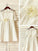A-line/Princess Scoop Hand-made Flower 3/4 Sleeves Ankle-Length Lace Flower Girl Dresses CICIP0007874