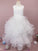 A-Line/Princess Organza Ruffles Scoop Sleeveless Tea-Length Flower Girl Dresses CICIP0007504