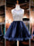 A-Line/Princess Sleeveless Bateau Tulle Beading Short/Mini Dresses CICIP0008317