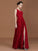 A-Line/Princess Sleeveless Ruched V-neck Floor-Length Chiffon Bridesmaid Dresses CICIP0005572