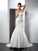 Trumpet/Mermaid Strapless Applique Sleeveless Long Satin Wedding Dresses CICIP0006684