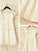 A-line/Princess Scoop Short Sleeves Lace Tea-Length Chiffon Flower Girl Dresses CICIP0007820