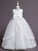 Ball Gown Tulle Applique Scoop Sleeveless Floor-Length Flower Girl Dresses CICIP0007516