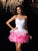 A-Line/Princess Sweetheart Ruffles Sleeveless Short Organza Cocktail Dresses CICIP0008363