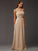 Sheath/Column Halter Sleeveless Ruffles Long Chiffon Bridesmaid Dresses CICIP0005366