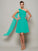 A-Line/Princess One-Shoulder Sleeveless Pleats Short Chiffon Bridesmaid Dresses CICIP0005095