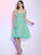 A-Line/Princess Strapless Sleeveless Hand-Made Flower Short Net Bridesmaid Dresses CICIP0005221