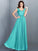 A-Line/Princess Scoop Lace Sleeveless Long Chiffon Bridesmaid Dresses CICIP0005303