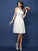 A-Line/Princess Bateau Sash/Ribbon/Belt Sleeveless Short Chiffon Bridesmaid Dresses CICIP0005370