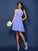A-Line/Princess Strapless Hand-Made Flower Sleeveless Short Chiffon Bridesmaid Dresses CICIP0005650