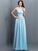 A-Line/Princess One-Shoulder Pleats Sleeveless Long Chiffon Bridesmaid Dresses CICIP0005017