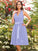 A-Line/Princess Halter Pleats Sleeveless Short Chiffon Bridesmaid Dresses CICIP0005384