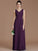 A-Line/Princess V-neck Sleeveless Ruched Floor-Length Chiffon Bridesmaid Dresses CICIP0005631