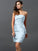 Sheath/Column Strapless Ruched Sleeveless Short Satin Bridesmaid Dresses CICIP0005761