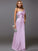 Sheath/Column One-Shoulder Sleeveless Ruffles Long Satin Bridesmaid Dresses CICIP0005611