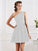 A-Line/Princess Pleats One-Shoulder Sleeveless Short Chiffon Bridesmaid Dresses CICIP0005024