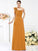Sheath/Column Spaghetti Straps Hand-Made Flower Sleeveless Long Chiffon Bridesmaid Dresses CICIP0005774