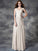 A-line/Princess Straps Ruffles Sleeveless Long Chiffon Bridesmaid Dresses CICIP0005800