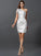 Sheath/Column One-Shoulder Pleats Sleeveless Short Elastic Woven Satin Bridesmaid Dresses CICIP0005605
