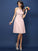 A-Line/Princess Bateau Sash/Ribbon/Belt Sleeveless Short Chiffon Bridesmaid Dresses CICIP0005370