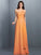 A-Line/Princess One-Shoulder Pleats Sleeveless Long Chiffon Bridesmaid Dresses CICIP0005350