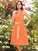 A-Line/Princess Halter Pleats Sleeveless Short Chiffon Bridesmaid Dresses CICIP0005384
