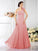 A-Line/Princess One-Shoulder Pleats Sleeveless Long Chiffon Bridesmaid Dresses CICIP0005496