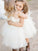 A-Line/Princess Sleeveless Square Knee-Length Sash/Ribbon/Belt Tulle Flower Girl Dresses CICIP0007733