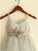 A-line/Princess Spaghetti Straps Sleeveless Sequin Tea-Length Tulle Flower Girl Dresses CICIP0007660