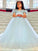 Ball Gown Tulle Rhinestone Off-the-Shoulder Sleeveless Floor-Length Flower Girl Dresses CICIP0007466