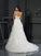 A-Line/Princess Sweetheart Beading Sleeveless Long Organza Wedding Dresses CICIP0006836