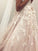 A-Line/Princess Tulle Applique Spaghetti Straps Sleeveless Court Train Wedding Dresses CICIP0006841
