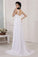 Sheath/Column Spaghetti Strap Pleats Ruched Beading Applique Long Chiffon Wedding Dresses CICIP0006917