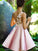 A-Line/Princess Sleeveless One-Shoulder Satin Applique Short/Mini Dresses CICIP0008349
