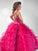 Ball Gown Straps Sequin Sleeveless Long Organza Flower Girl Dresses CICIP0007700