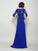 Trumpet/Mermaid Scoop Beading 3/4 Sleeves Long Chiffon Mother of the Bride Dresses CICIP0007173