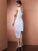 Sheath/Column One-Shoulder Sleeveless Pleats Beading Short Chiffon Homecoming Dresses CICIP0008150