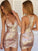 Sheath/Column Sequins Sleeveless Ruffles Spaghetti Straps Short/Mini Dresses CICIP0008237