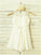 A-line/Princess Scoop Sleeveless Hand-made Flower Tea-Length Chiffon Flower Girl Dresses CICIP0007795