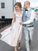 A-Line/Princess Straps Satin Ruffles Sleeveless Tea-Length Wedding Dresses CICIP0006974