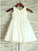 A-line/Princess Scoop Sleeveless Hand-made Flower Tea-Length Chiffon Flower Girl Dresses CICIP0007857