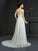 A-Line/Princess Sweetheart Ruffles Sleeveless Long Chiffon Wedding Dresses CICIP0006796