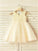 A-line/Princess V-neck Sleeveless Pearls Tea-Length Tulle Flower Girl Dresses CICIP0007688