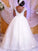 Ball Gown Organza Scoop Sleeveless Applique Floor-Length Wedding Dresses CICIP0006768