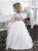 A-line/Princess Scoop Bowknot Sleeveless Long Tulle Flower Girl Dresses CICIP0007810