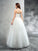 A-Line/Princess Sweetheart Beading Sleeveless Long Net Wedding Dresses CICIP0006846